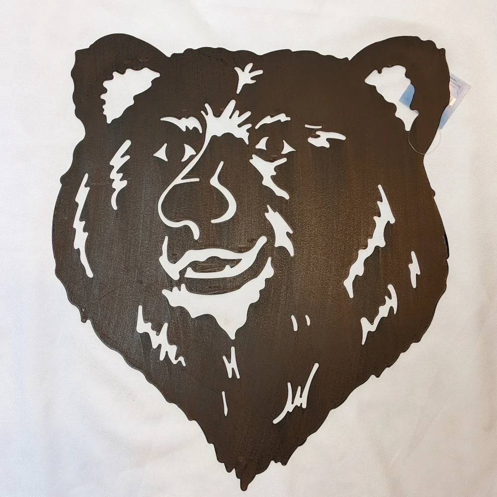 Bear Metal Cutout Wall Decor